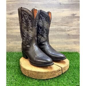 Dan Post Men - Size 12D - Distressed Black Elko Cowboy Boots DP 80321